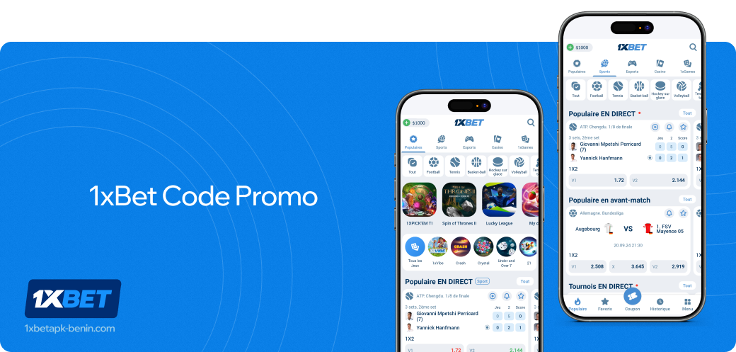 1xbet betapk Bénin Code promo